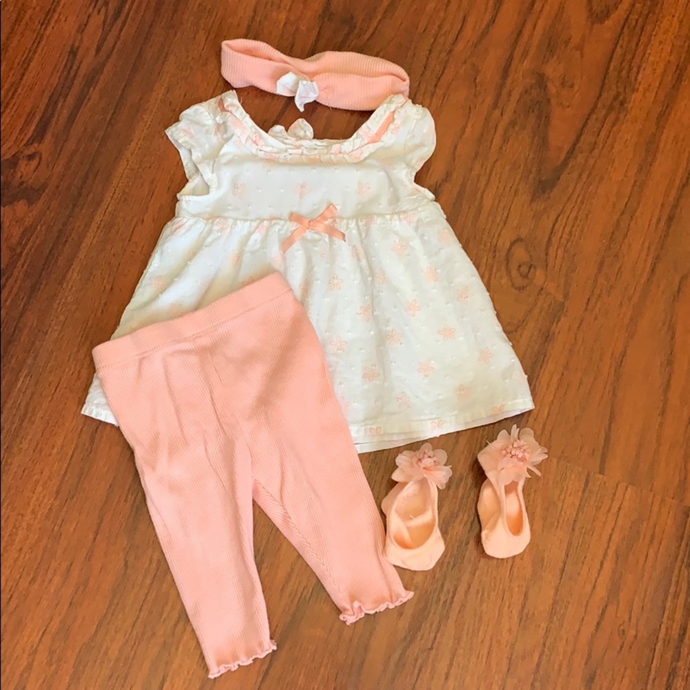 Nicole Miller Baby Girl Outfit Set | 3 Months | 5-Piece Set